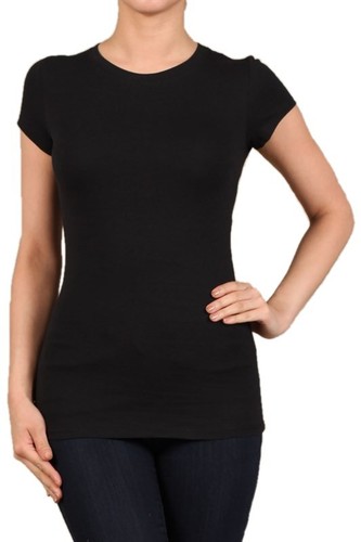 T-shirt girocollo donna/junior cotone massello girocollo s-XL - Foto 7 di 115