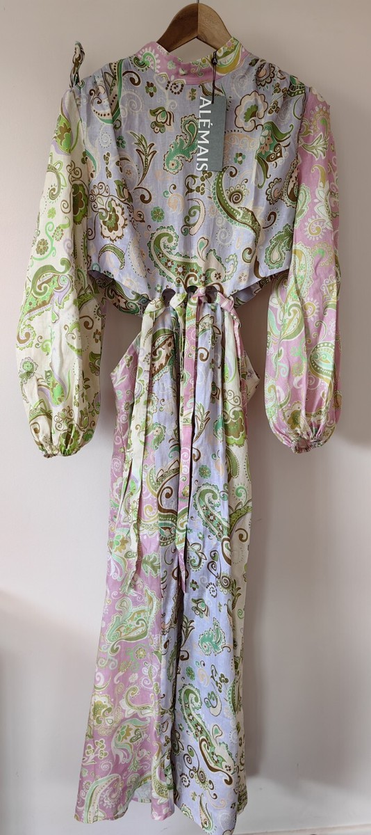 【Alemais】 Martaリネンミディドレス Alemais Marta Cutout Dress Print Size 14 | The Volte