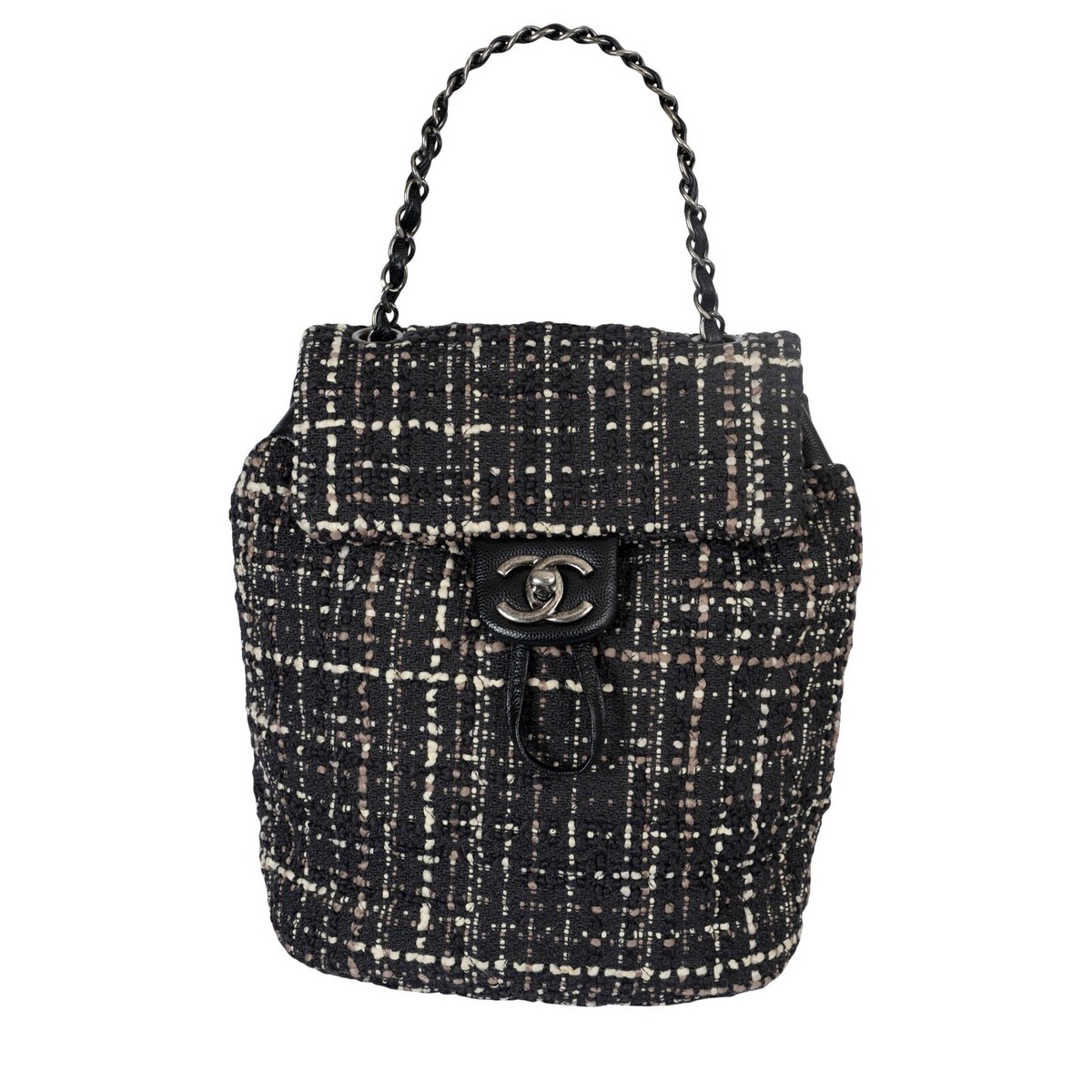 CHANEL ノベルティブラック バケットバッグ Pre-Owned Black Quilted Lambskin Classic Backpack Q6B0NE1IK7119