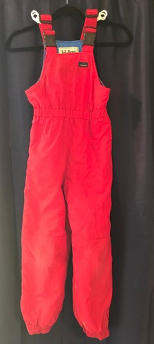 Vtg Child’s LL Bean Red Full Zip Ski Bib Winter One Piece Snow Suit Sz 8 - Picture 3 of 7