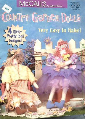 Easy Craft Sewing Pattern Vintage McCall's Creates Country Garden Dolls 15 127