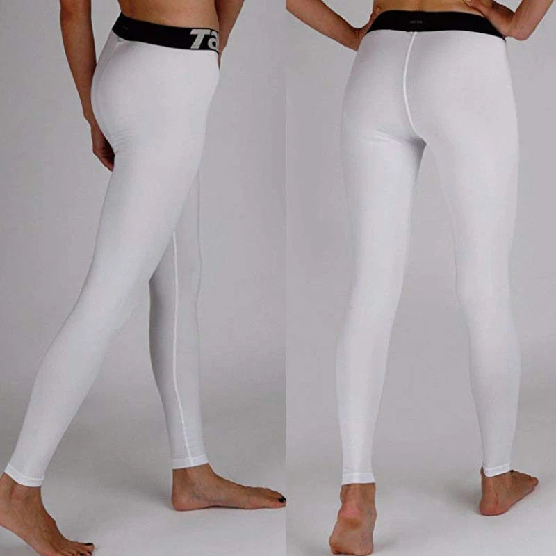 Take Five Womens Skin Tight Compression Base Layer Jogging Leggings White  139