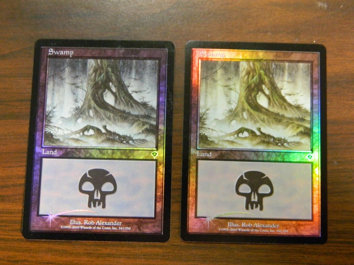 MTG Invasion FOIL Swamp x2 (#341) Excellent - NM | eBay