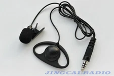 Tactical Lavalier Lapel Clip Mic Earphone Headset with NATO Plug for Radio CS