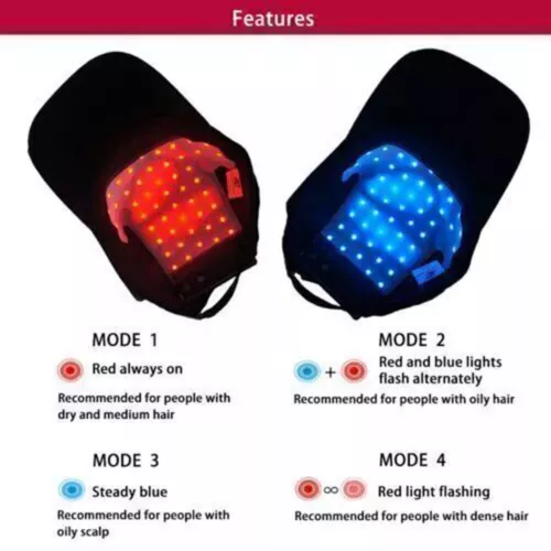 Red Light Therapy Hat 650nm&850nm Hair Loss Treatment Cap Hair Growth Regrowth - Picture 4 of 13