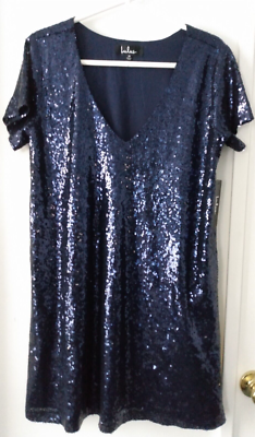 light up the night navy blue sequin shift dress Light Up the Night Navy Blue Sequin Shift Dress