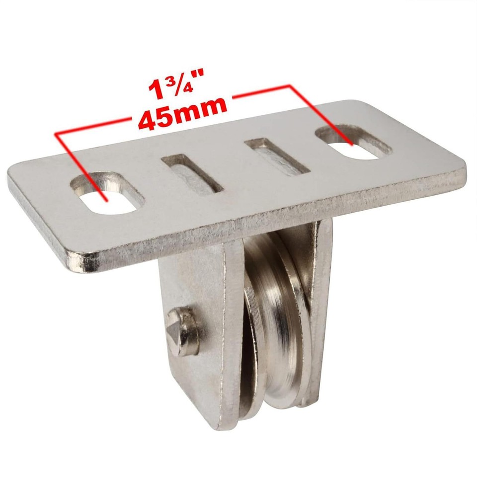 2Pcs Pulley Block Groove Wheel Pulley for Clothesline Winch DIY