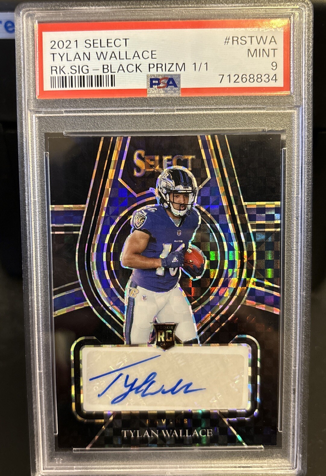 Tylan Wallace Panini Select Rookie Signatures #RSTWA Black Prizm 1/1