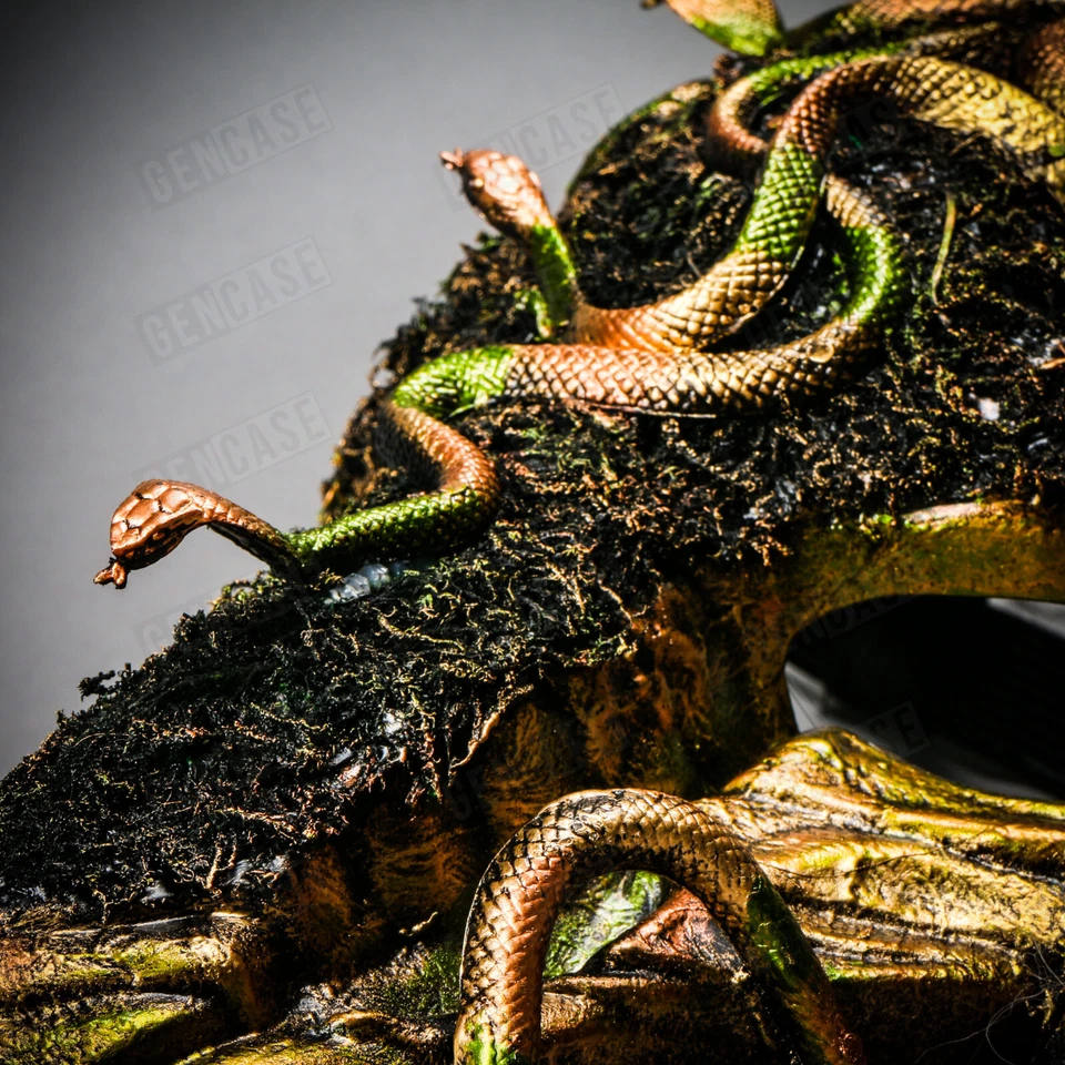Medusa Snake Skull Raven Curved Nose Forest Gold Masqueade Beautiful Party Mask - Image 4 of 4