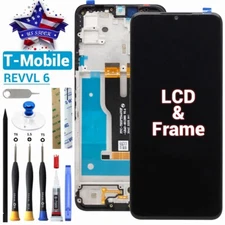 For T-Mobile Revvl 6 5G LCD Display Touch Screen Digitizer with Frame TMAF025G