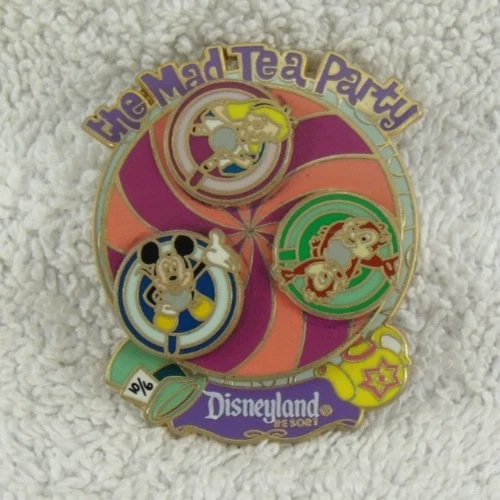 2008 Disney Pin Mad Tea Party Ride 3D Spinner Disneyland Resort Pin Trading