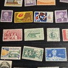 33 US Used Postage Stamp Lot On Album Page Off Paper 3c-39c Multicolor Topics — photo 6