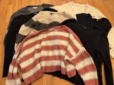 Mixed Lot of 7 Sweaters, Size M, L, XL, Assorted Brands