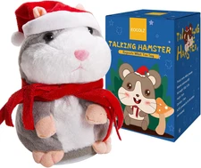 Talking Hamster Repeats What You Say Mimicry Pet Plush Buddy Electronic Mouse In