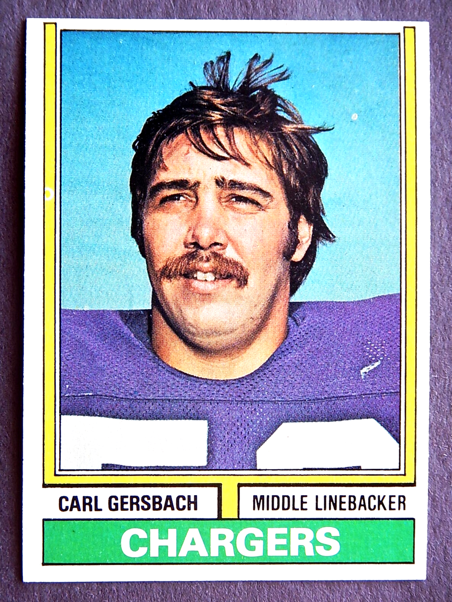 Carl Gersbach #202 Topps 1974 Football Card (San Diego Chargers