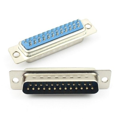 5Pcs D-SUB 25 Pin Male Straight     Connector Adapter 2 Rows DB25M *ll