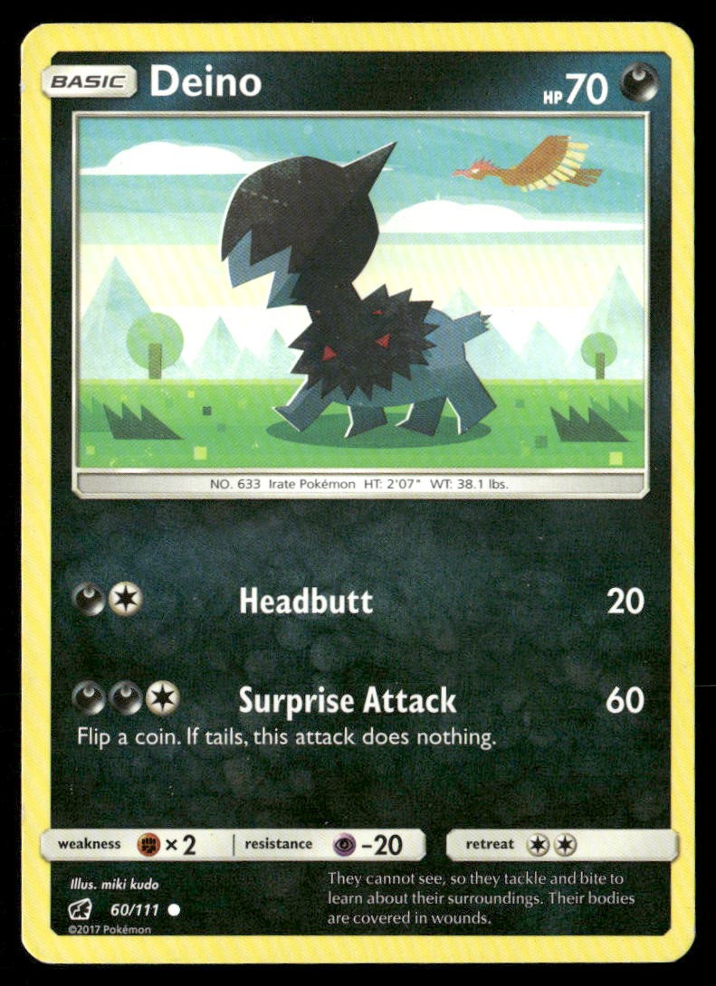 Deino Crimson Invasion 60/111 Common Pokemon Moderately Played
