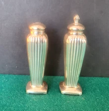 Antique W.B. (Weidlich Brothers) Silver Plate Salt & Pepper Shakers 4-1/2" Tall