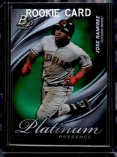 2019 Bowman Platinum #PP-18 Jose Ramirez Platinum Presence Green #/99