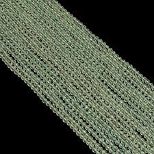 Natural Green Amethyst Gemstone Round Faceted Beads 2.5-3 mm Strand 12.5" 219