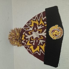 CLEVELAND CAVS CAVALIERS NBA VTG GLOW KNIT RETRO WITH POM BEANIE CAP HAT NEW