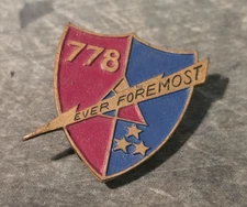 778th Tank Battalion DI/DUI, NHM, Painted, German WW2  Nice Condition