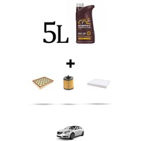 Hoffcar Servicekit 3 Filter Und 5L ÖL FüR Opel Insignia 2.0 Sidi 184Kw Ab 201