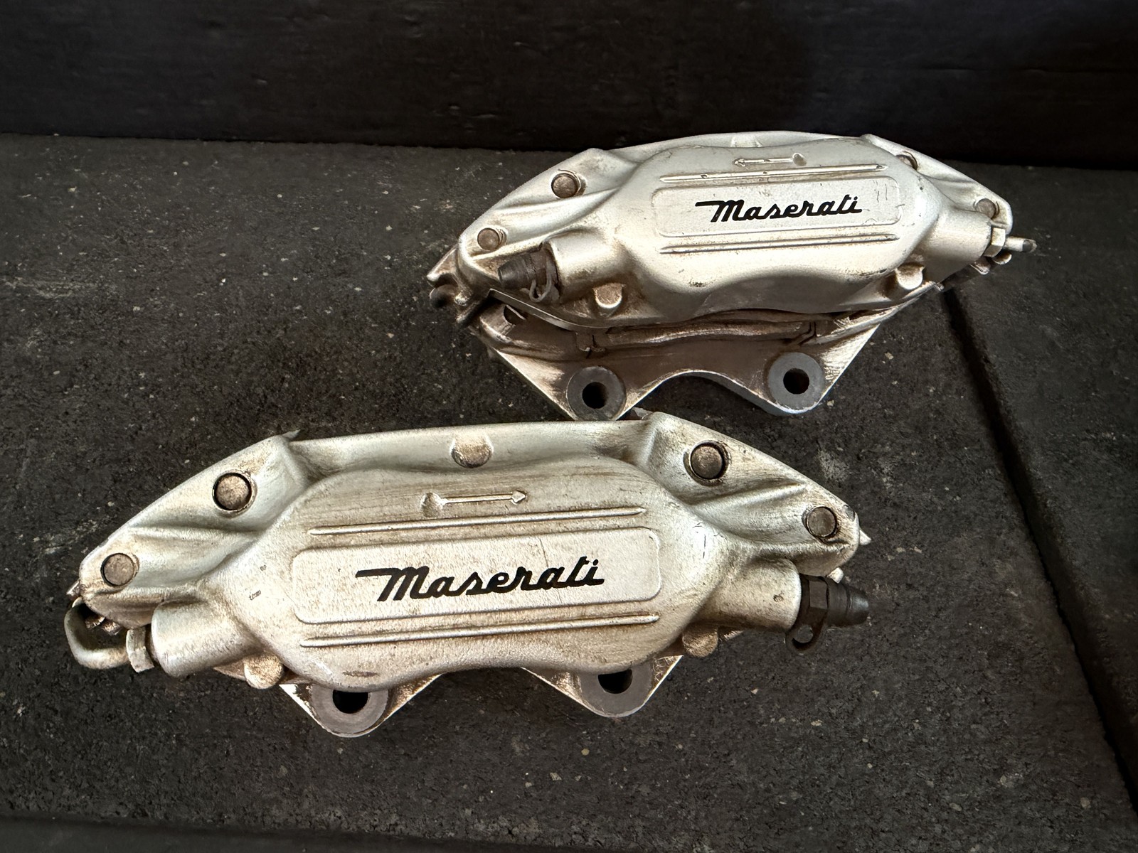 02-06 MASERATI SPYDER FRONT & REAR LEFT & RIGHT BREMBO BRAKE CALIPERS SILVER