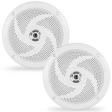 Belva BMS65SW 6.5" Marine Speakers 400W Peak 80W RMS Shallow Mount White Pair