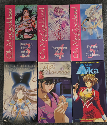 Anime VHS Lot of 6 - Oh My Goddess 3 4 5 Movie Agent Aika Marriage