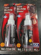 Fake Blood Spray Halloween Costume Washable Blood Rubie 2 oz Bottle 2 Packs LB8