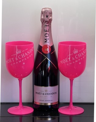 Moët & Chandon Rosé Impérial Set | 2 Becher PINK | Geschenk Champagner Moet