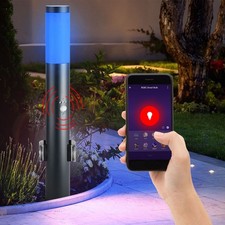 Smart RGB LED Sockel Leuchte Steckdosen Außen Garten Lampe dimmbar Google Alexa