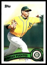 Brian Fuentes 2011 Topps Update #US40 Athletics MLB READ FREE SHIP AutographDen