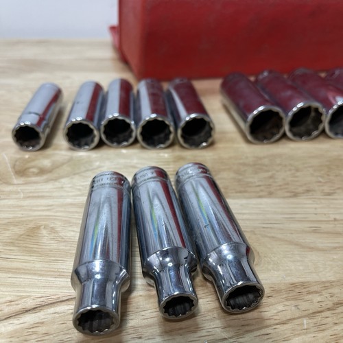 Snap-On, 1/2” Drive, Deep Socket Set, 12 Point, Metric, 32mm-10mm, Skips** READ - Picture 3 of 15