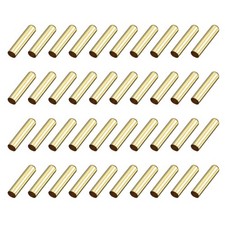 40Pcs 4.5x22mm Metal Shoelace Tips Column Shoelace Repair Cords End Tips Gold
