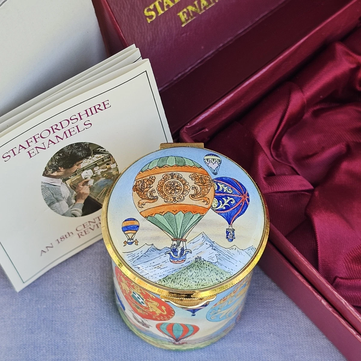 Staffordshire Enamel In Collectible Decorative Trinket Boxes for