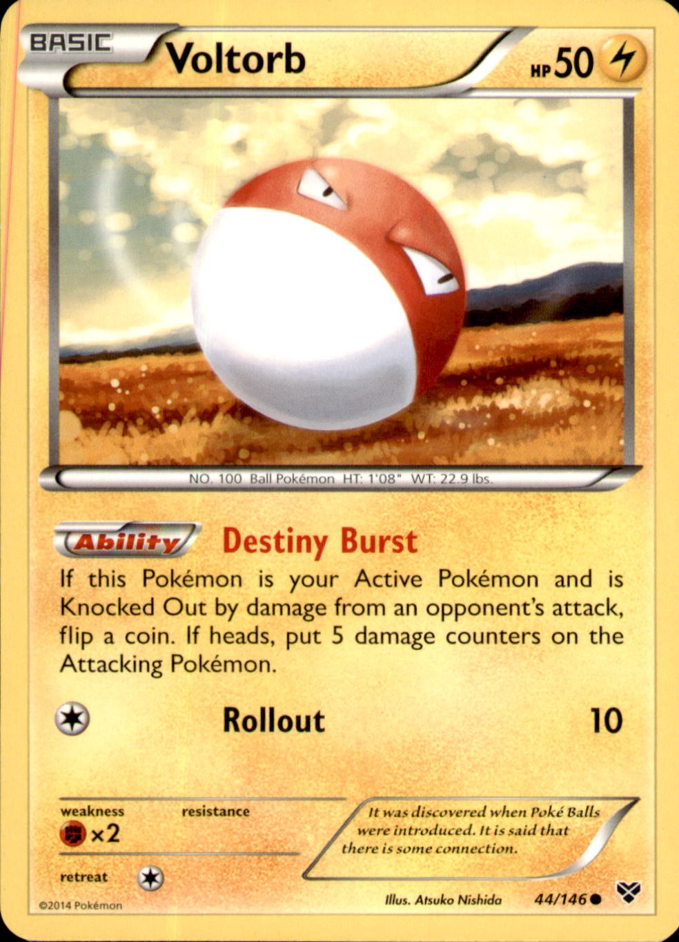 Voltorb Common XY Base Set 44/146 NM