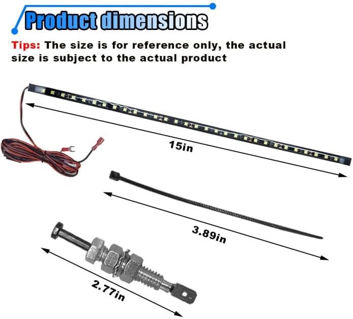 Car Under Hood LED Work Light Kit, 12V Hood Lighting Inspection LED Strip with A