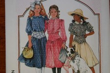 SIMPLICITY 8192 VINTAGE CINDERELLA GIRLS YOKED SKIRT BLOUSE PATTERN SZ 10
