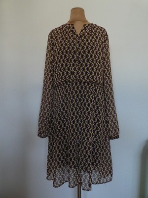 Langarm Chiffon Kleid - Gr. 38 - Gr. M - wie neu *