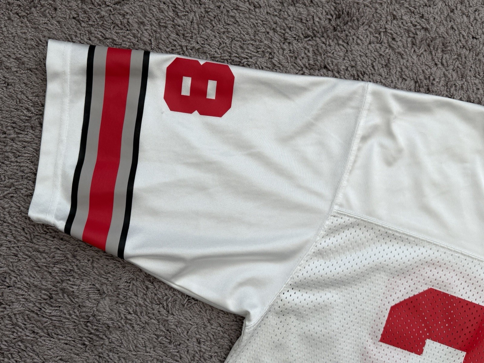 Nike Ohio State Buckeyes #28 Chris Beanie Wells White Jersey Men’s Size Large thumbnail 11