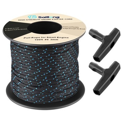 Saillong 3mm 100ft Starter Rope, Pull Cord Rope for Small Engine with 2 Start...