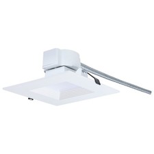 Satco 18.5W Field LED 6" Downlight/Square 120-347V, White - S21609