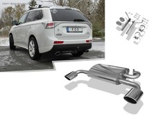 Fox Edelstahl Duplex Sportauspuff Mitsubishi Outlander 3 Typ CWo ab 12 je 1xOVAL