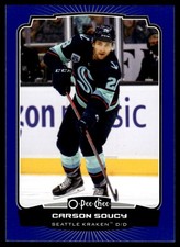 2022-23 O-Pee-Chee Blue Border Carson Soucy Seattle Kraken #498