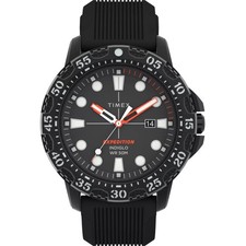 Orologio Uomo Timex Spedizione Quarzo Gallatino Cinturino Silicone Nero TW4B25500JT