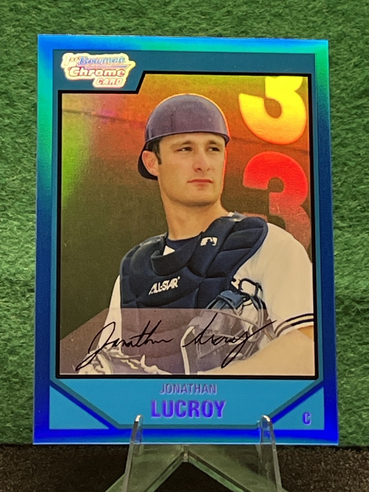Jonathan Lucroy 2007 Bowman Draft Chrome #BDPP49 Blue Refractor /199 (RC)