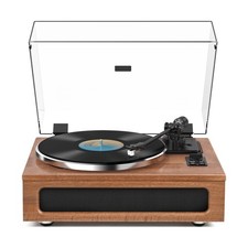 All-in-One Vintage Record Player High Fidelity Belt Drive Turntable for Vinyl...