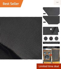 Speaker Grill Cloth Stereo Mesh Fabric for Speaker Repair, Black - 55 x 20 in...